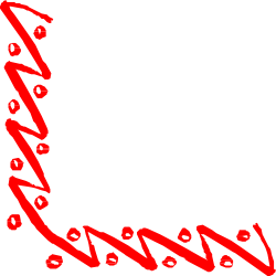 Red and Black Logo Design Clipart Featuring Bold Corners and Borders