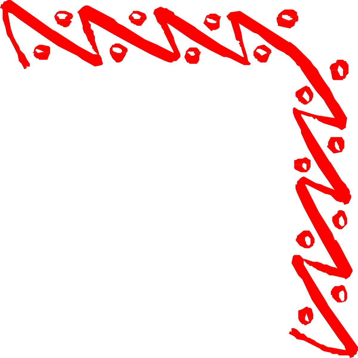 Love Frame Clipart: Red and Black Borders and Corners Design