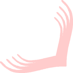 Stylish Pink Hand Clipart on Black Background - Decorative Borders & Corners