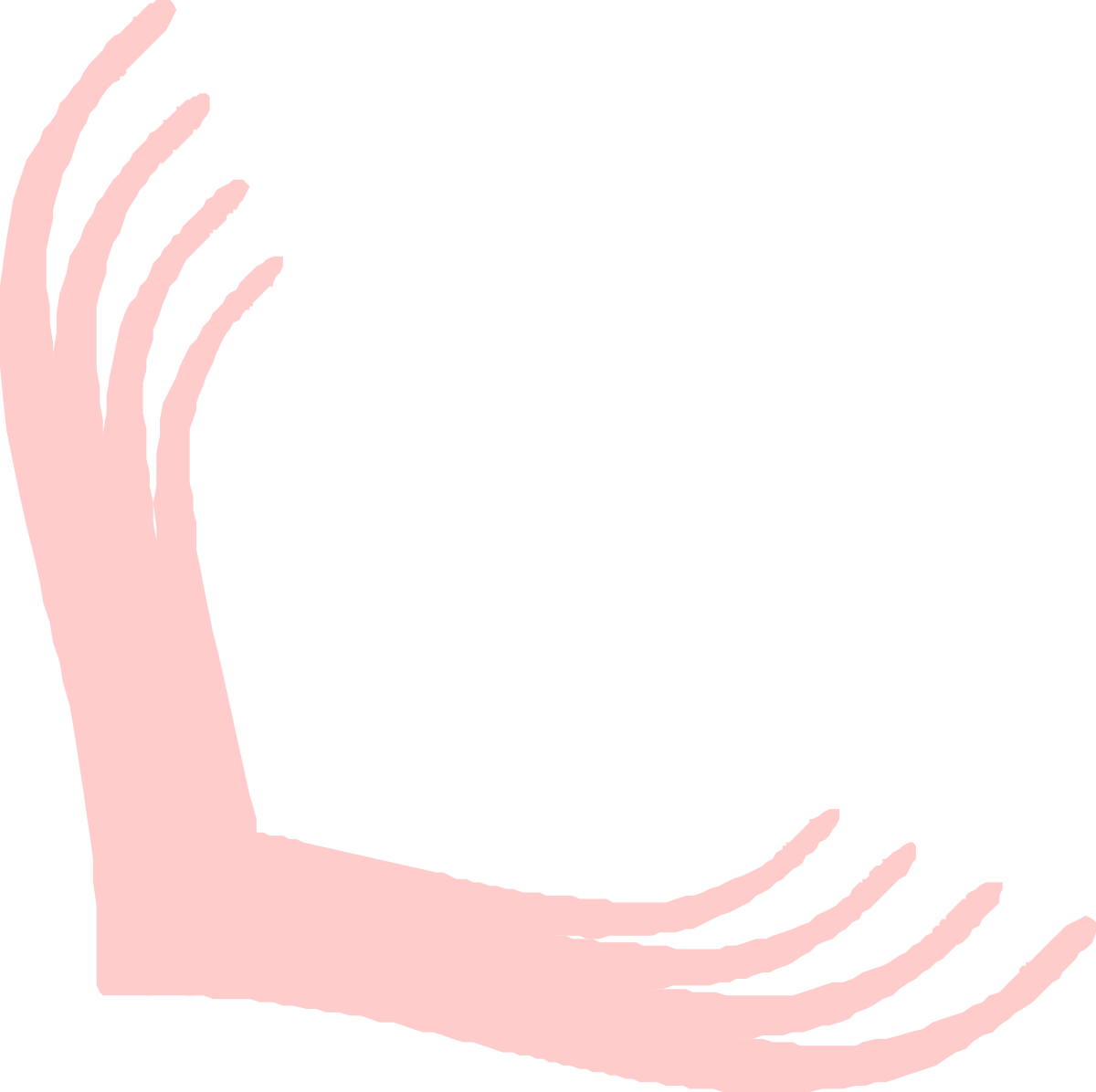 Pink Hand Clipart on Black Background - Creative Borders and Corners