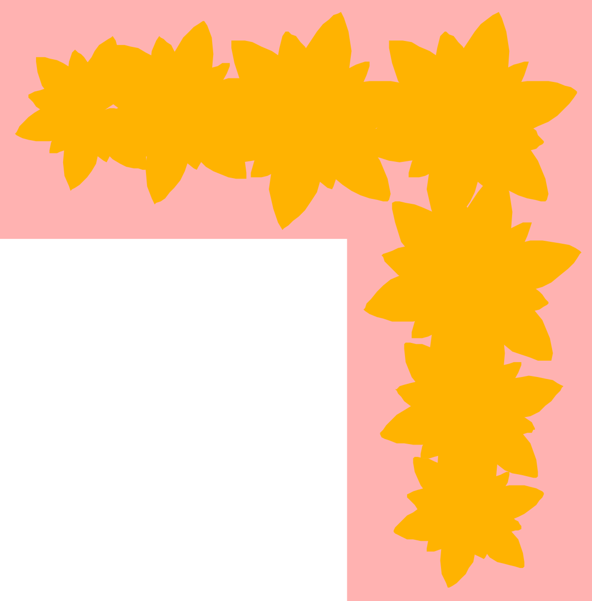 Square Frame with Leaves - Elegant Borders and Corners Clipart
