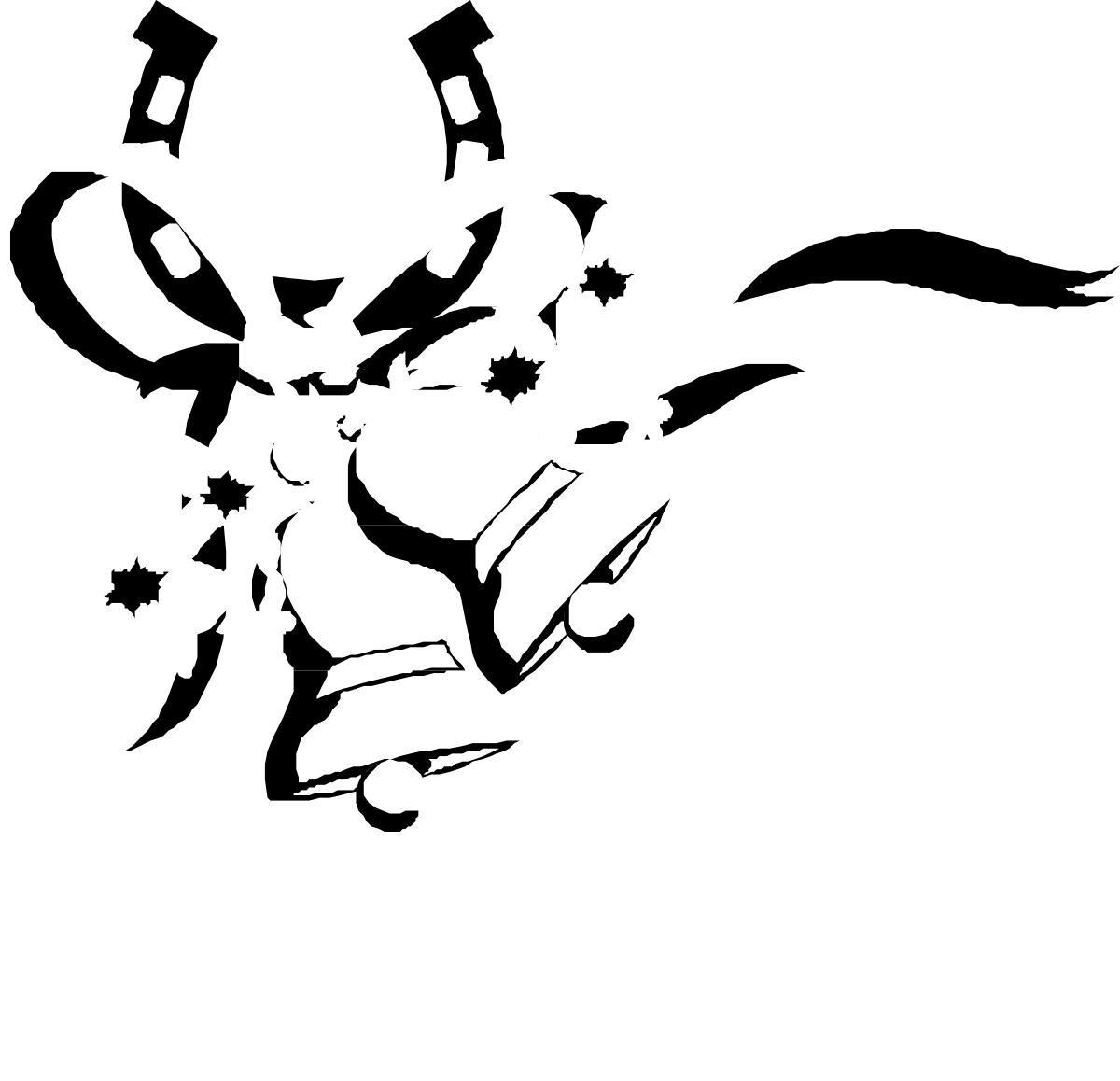 Elegant Black and White Flower Silhouette Clipart - Perfect for Borders and Corners