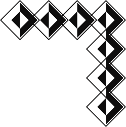 Black and White Diagonal Pattern Square Clipart - Elegant Borders and Corners
