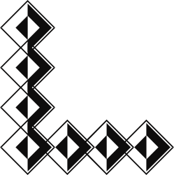 Black and White Square with Triangle Clipart - Stylish Borders and Corners