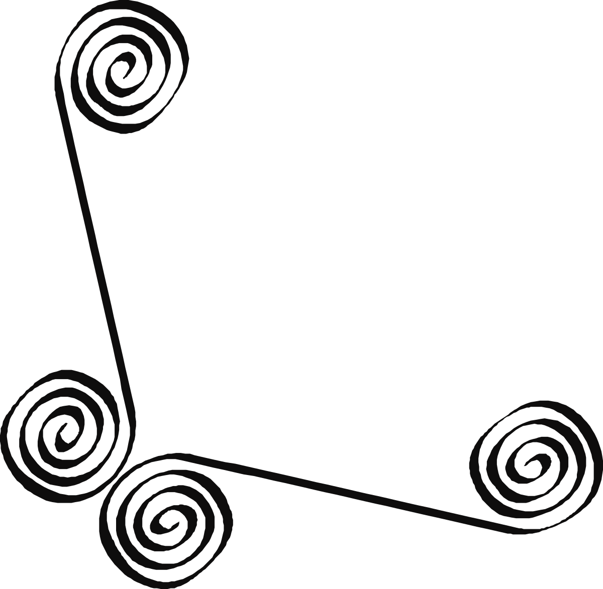 Black and White Square Frame Clipart - Elegant Borders & Corners