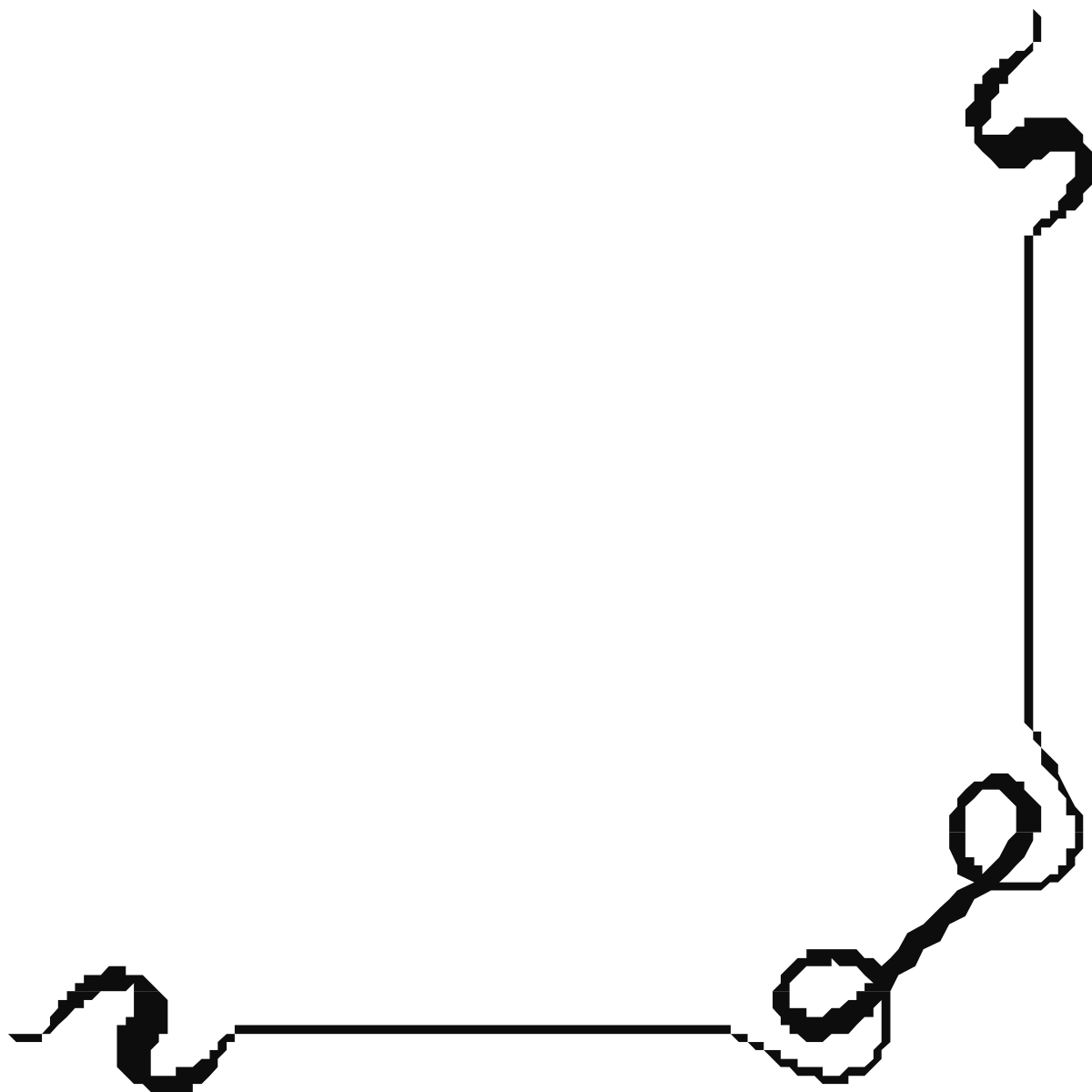 Elegant Black and White Square Frame Clipart - Stylish Borders and Corners