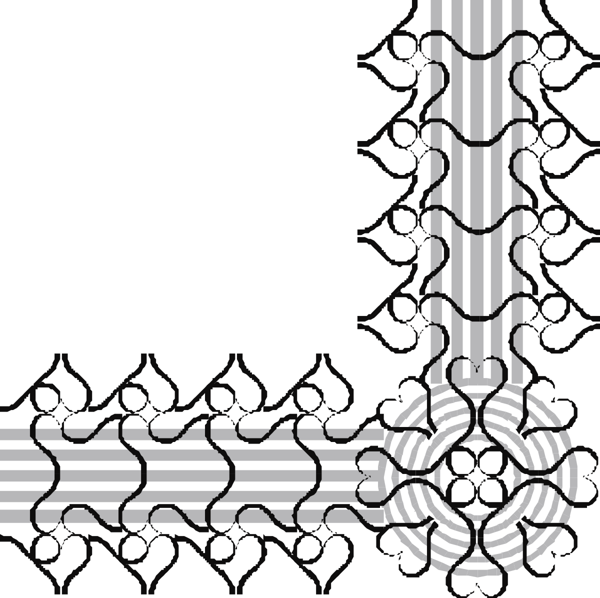 Black and White Decorative Frame with Pattern - Elegant Clipart for Creative Projects