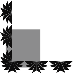 Black and White Square Borders and Corners Clipart for Creative Design