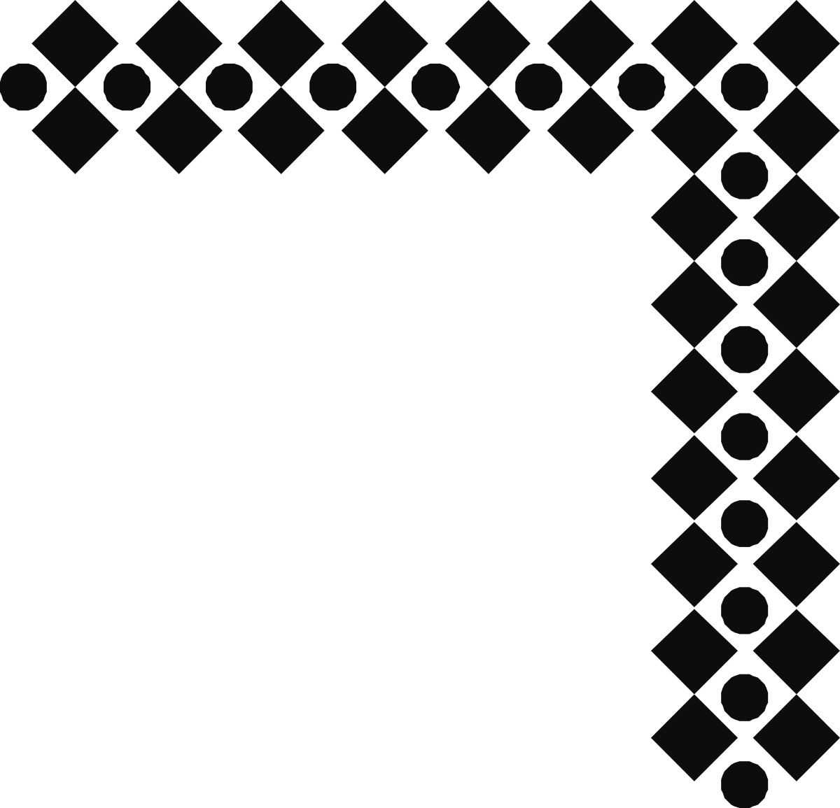 Black and White Square Shape Clipart - Stylish Borders and Corners