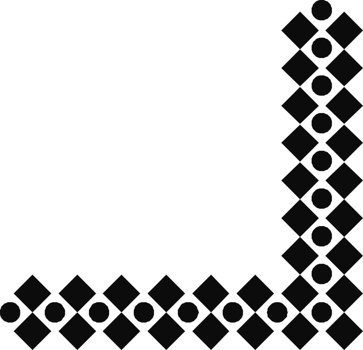Black and White Square Shape Clipart: Decorative Borders and Corners