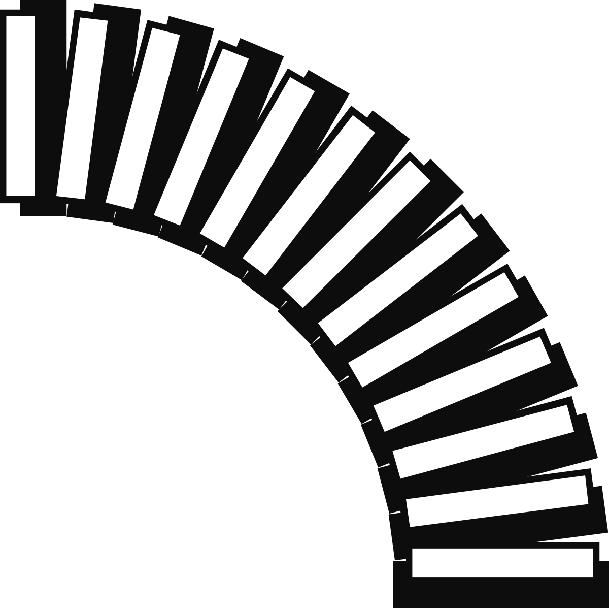 Black and White Piano Clipart: Elegant Borders and Corners Design
