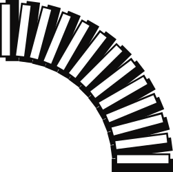 Black and White Piano Clipart: Elegant Borders and Corners Design