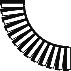 Piano Keys Clipart - Elegant Borders and Corners for Musical Designs