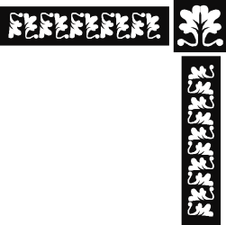 Floral Pattern White Frame Clipart - Elegant Borders and Corners Design