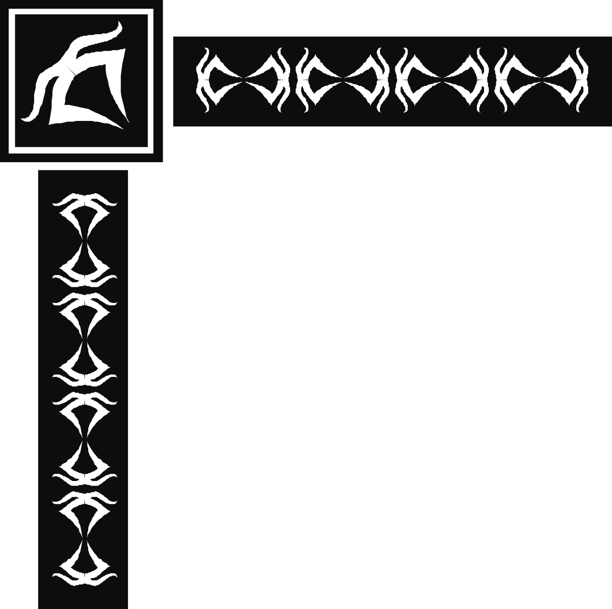 Black and White Decorative Frame Clipart - Stylish Borders and Corners