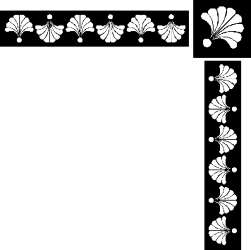 Black and White Floral Border Clipart for Elegant Design