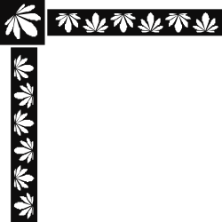 Square Frame with Leaves and Flowers Clipart - Elegant Nature Borders