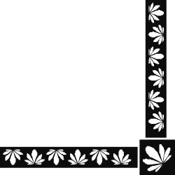 Elegant Square Frame with Leaves and Flowers Clipart for Creative Designs