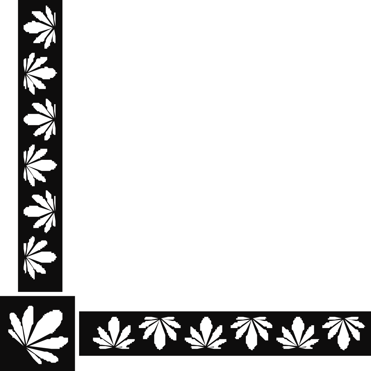 a square frame with white flowers clip art png transparent Beautiful White Flower Square Frame Clipart for Elegant Designs