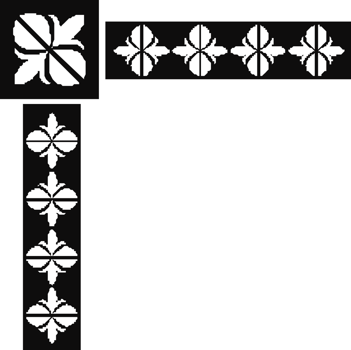 Flower Pattern Square Frame Clipart - Decorative Borders and Corners