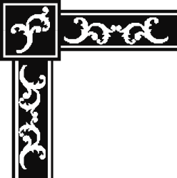 White Border Cross Clipart - Elegant Decorative Corners and Borders