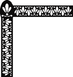 Elegant Black and White Frame Clipart with Intricate Patterns