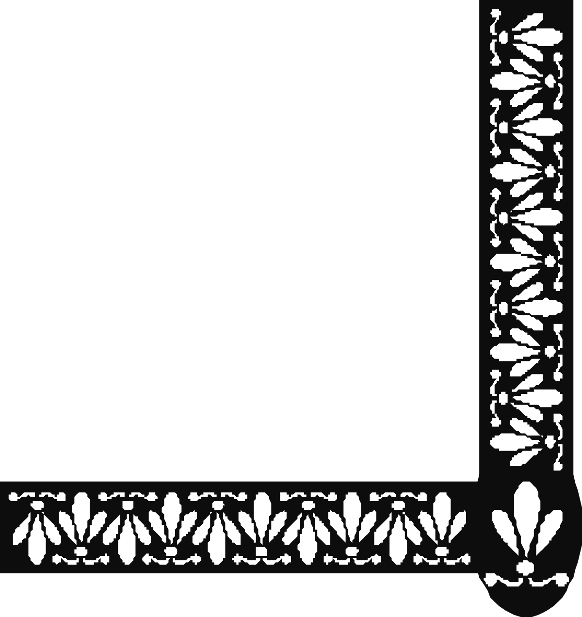 Black and White Decorative Frame Clipart - Stylish Borders and Corners