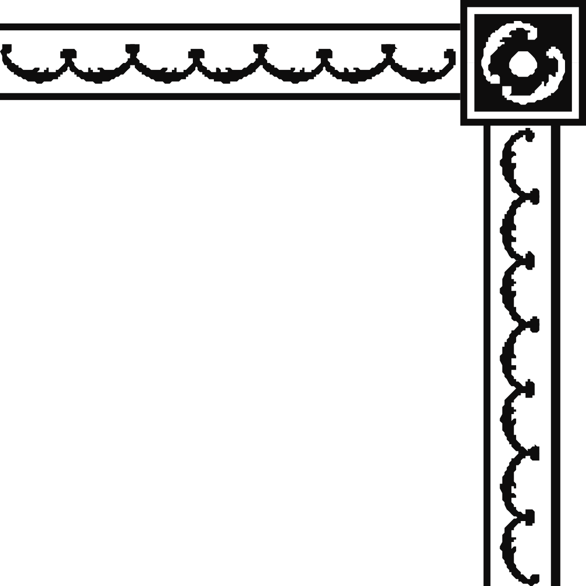 Flower Pattern Frame Clipart - Elegant Borders & Corners