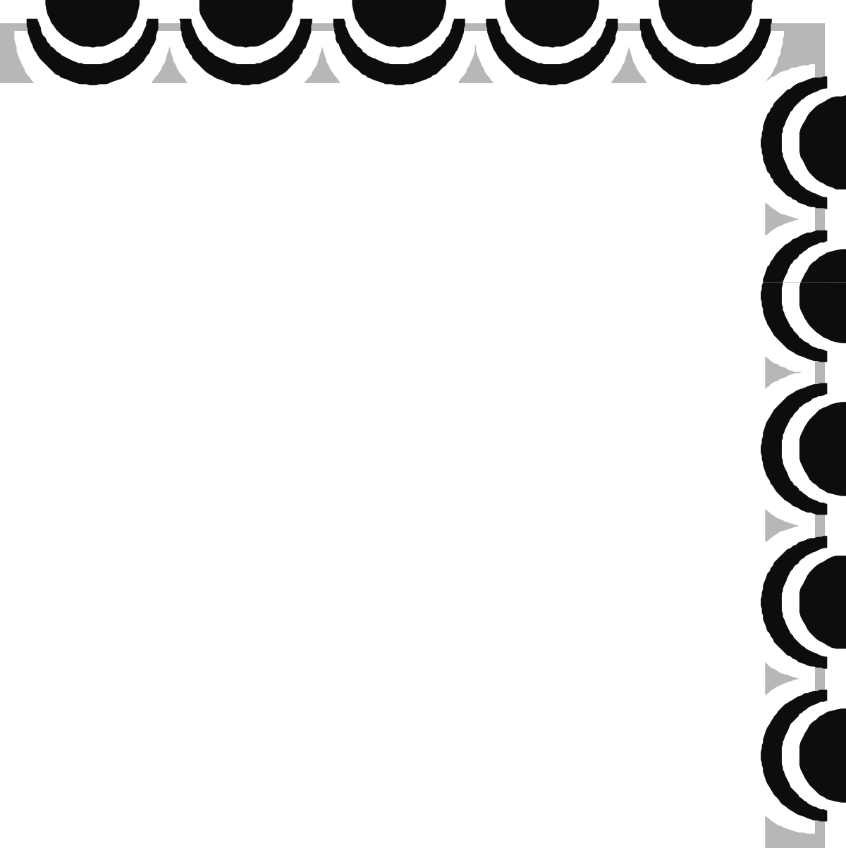 Elegant Black and White Decorative Frame Clipart - BORDERS & CORNERS