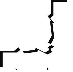 Map Clipart with White Outline - Borders and Corners Design
