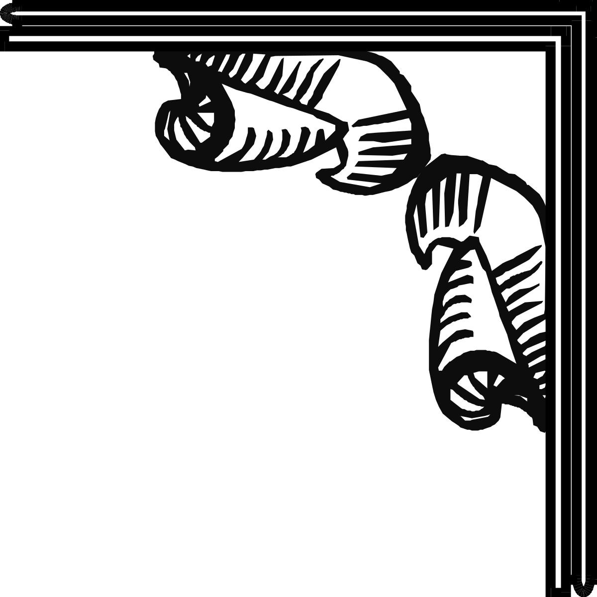 Zebra Corners and Borders Clipart - Elegant Framed Designs