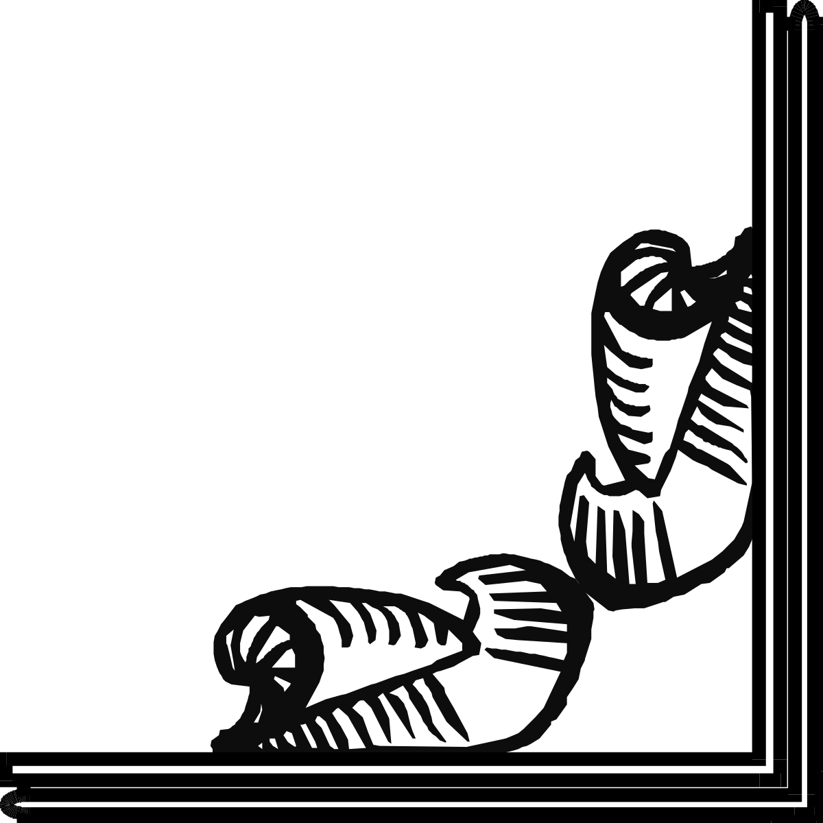 Black and White Hands Clipart: Elegant Borders and Corners Design