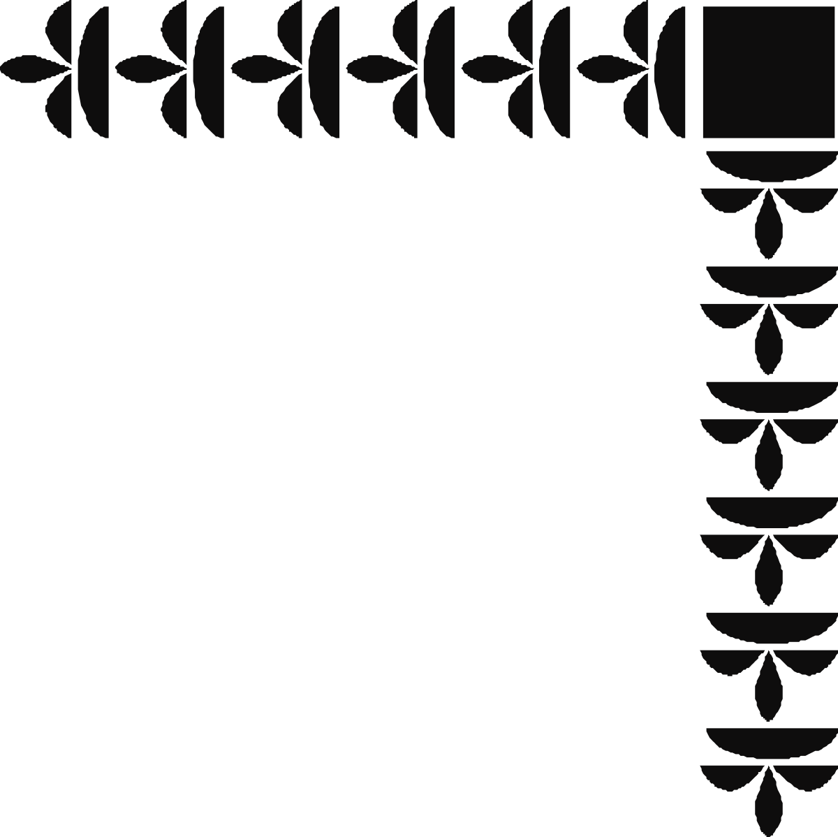 a black and white image of a cross clip art png transparent Black and White Cross Clipart with Decorative Borders and Corners