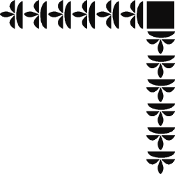 Black and White Cross Clipart with Decorative Borders and Corners