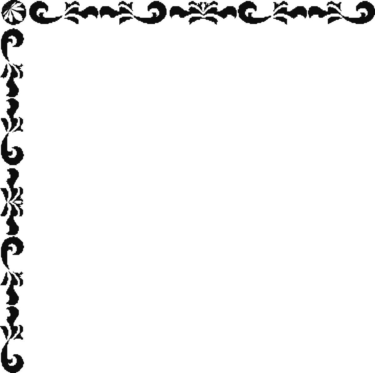 Black and White Floral Frame - Elegant Borders and Corners Clipart