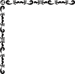 Black and White Floral Frame - Elegant Borders and Corners Clipart