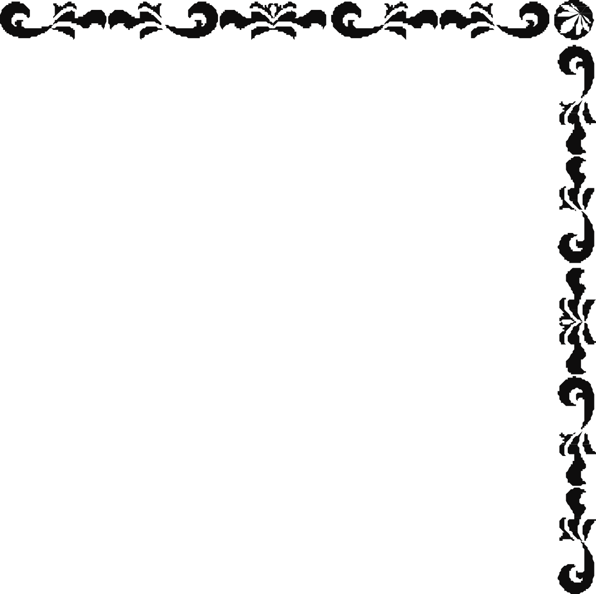 a black and white frame with a floral pattern clip art png transparent Elegant Black and White Floral Frame Clipart for Creative Designs