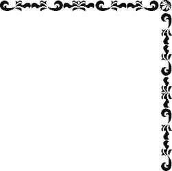 Elegant Black and White Floral Frame Clipart for Creative Designs