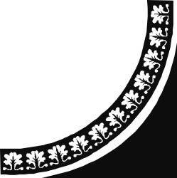 Circle with White Flowers - Elegant Borders and Corners Clipart
