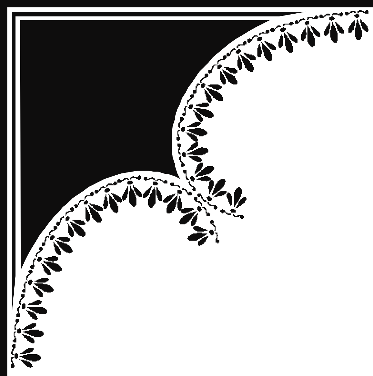 Floral Black and White Frame Clipart - Elegant Borders and Corners Design