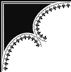 Floral Black and White Frame Clipart - Elegant Borders and Corners Design