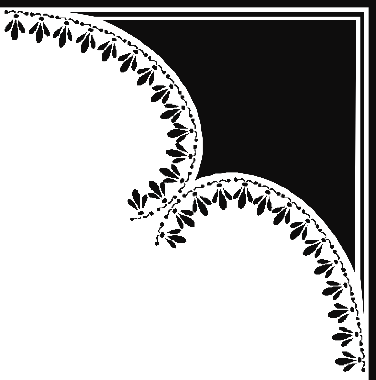Black and White Floral Frame Clipart for Elegant Designs