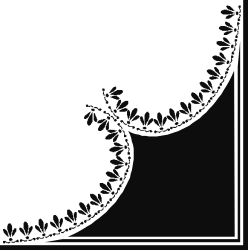 Floral Black and White Frame Clipart for Elegant Borders and Corners