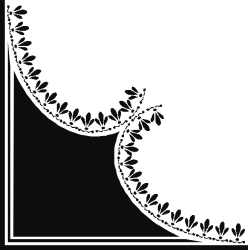 Elegant Black and White Floral Frame Clipart - Perfect for Borders and Corners
