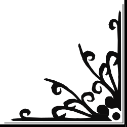 Black and White Sword-Wielding Man Clipart - Decorative Borders and Corners