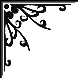 Chinese Calligraphy Clipart - Elegant Black and White Borders & Corners