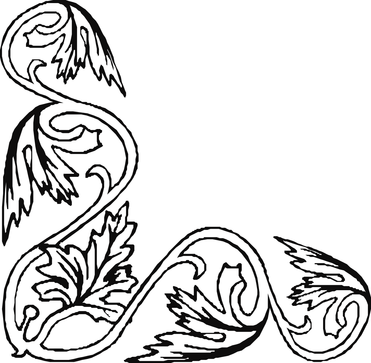 Stylish Snake Clipart with Tail Design on Black Background