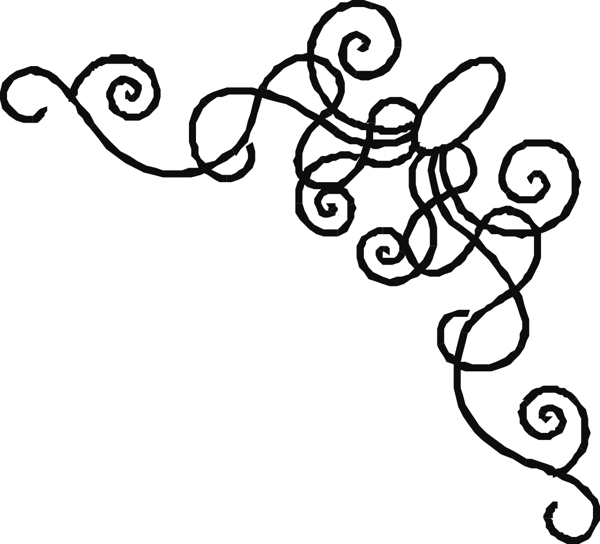 Heart Clipart: Stylish Black and White Borders and Corners Design
