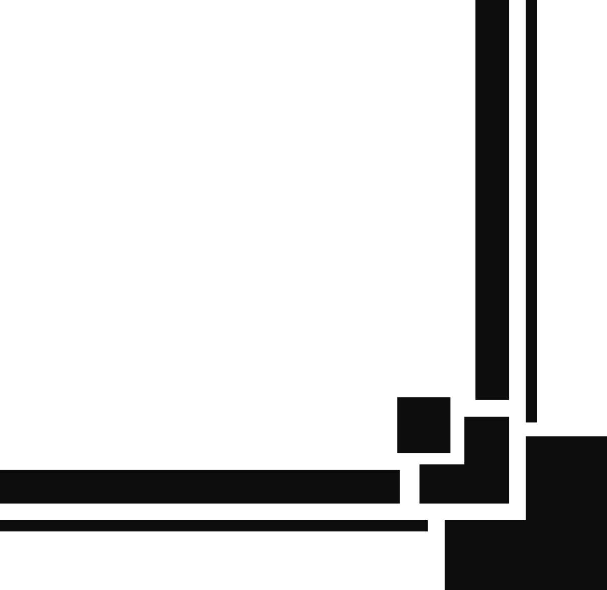 Elegant Black and White Square Frame Clipart for Creative Designs