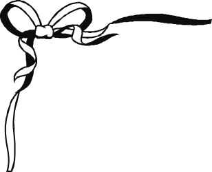 Elegant Black and White Silhouette of Woman with Bow - Clipart Design